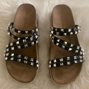 Studded platform sandals